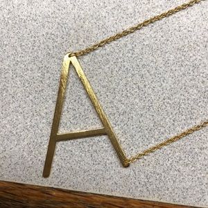 “A” gold necklace (NOT gold)
